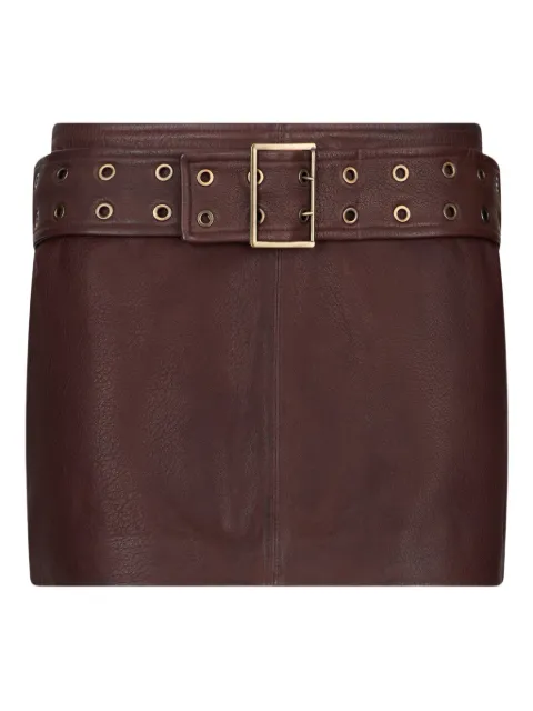 LIU JO leather belt mini skirt