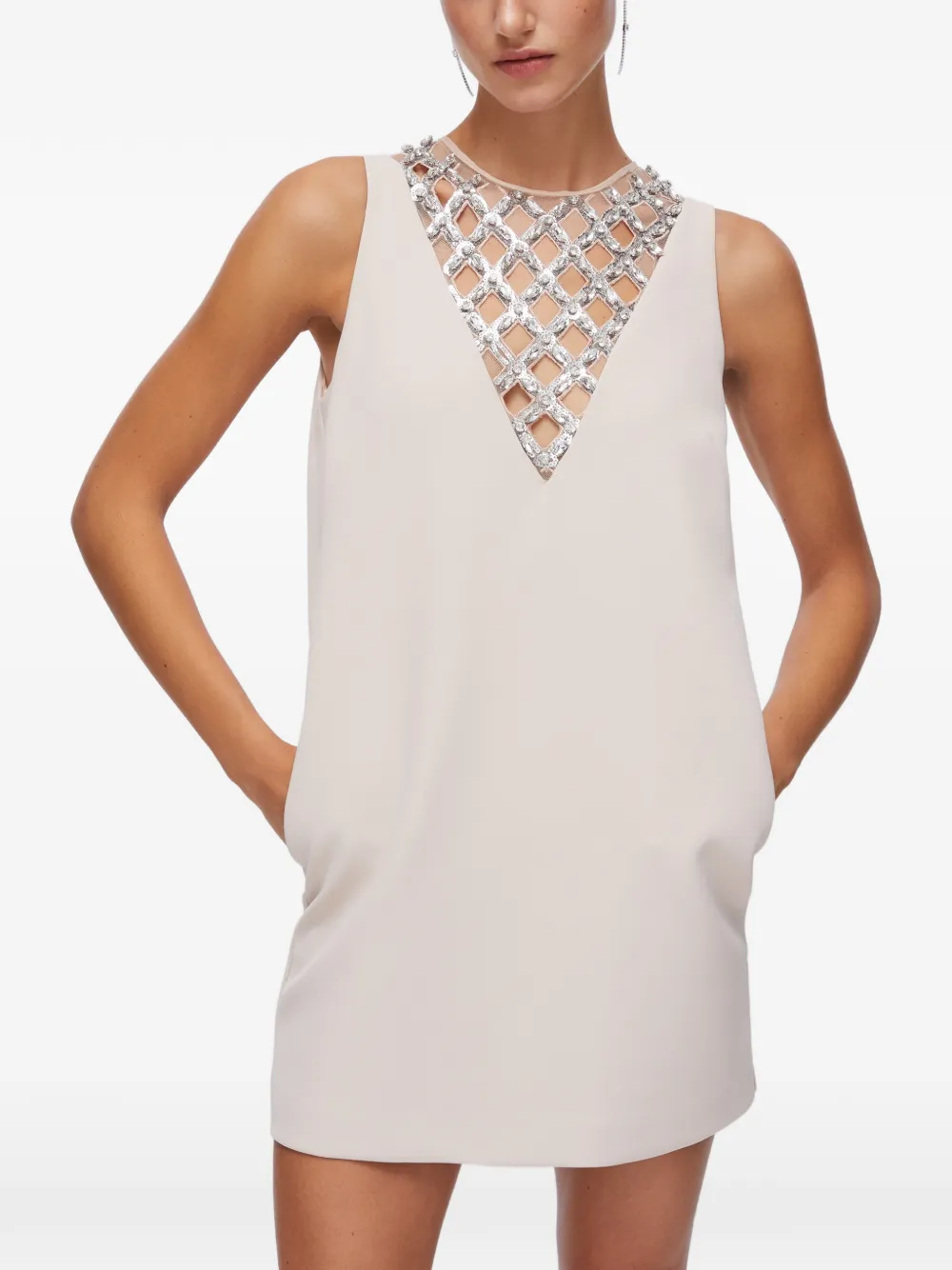 LIU JO Mini-jurk verfraaid met juwelen Beige