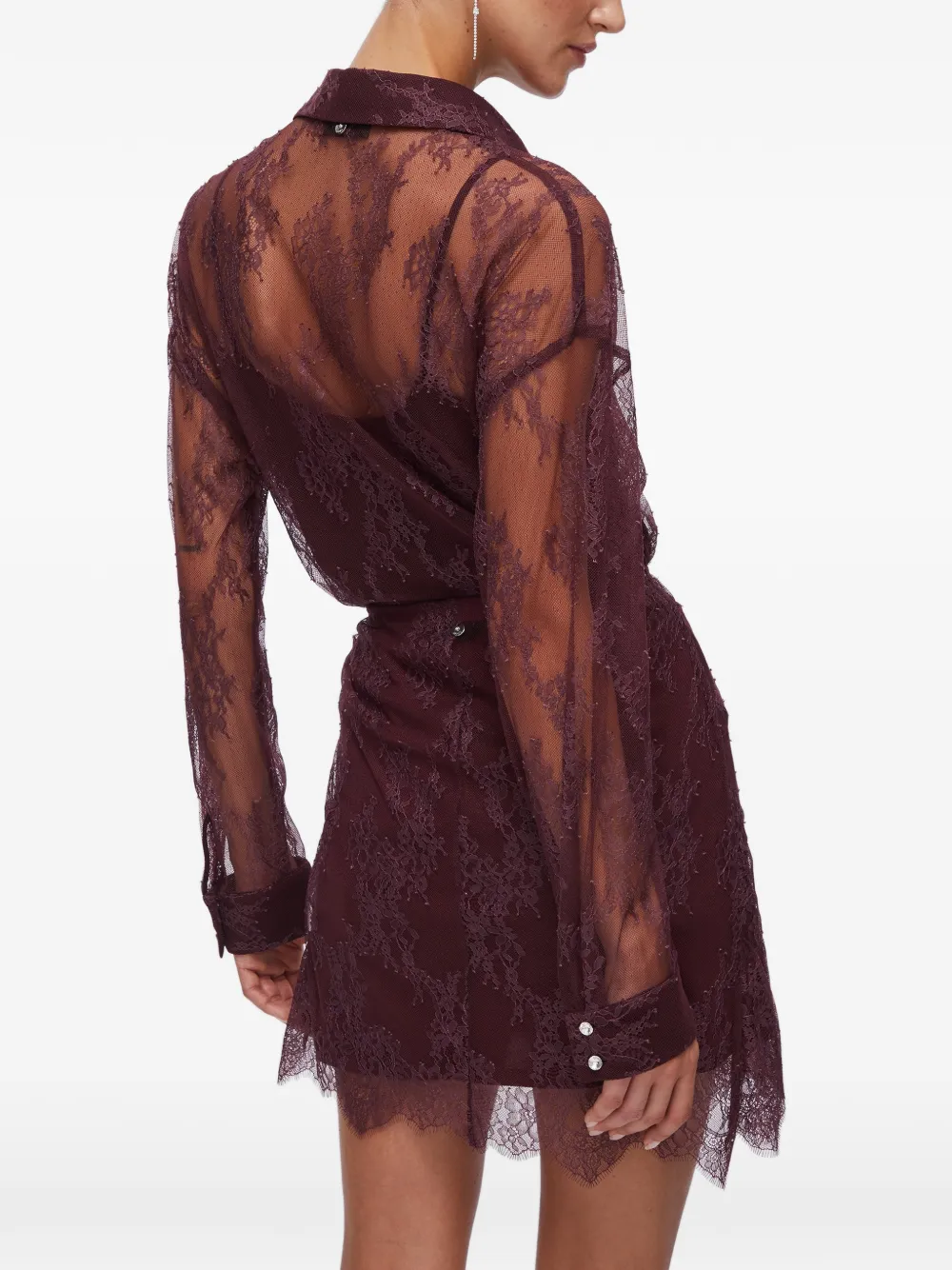  Liu Jo Chantilly Lace Shirt - Brown 