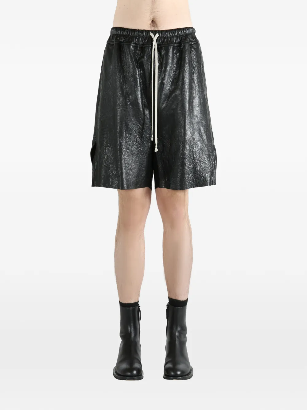 Rick Owens drawstring side-slit shorts | Drop-Crotch Shorts | Image 2