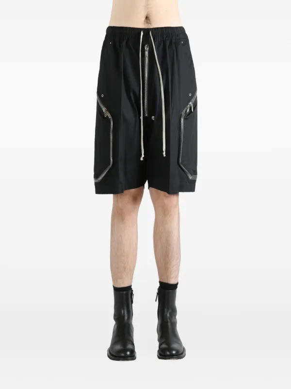 Rick Owens Blixa Bela ジップポケット ショートパンツ | ブラック