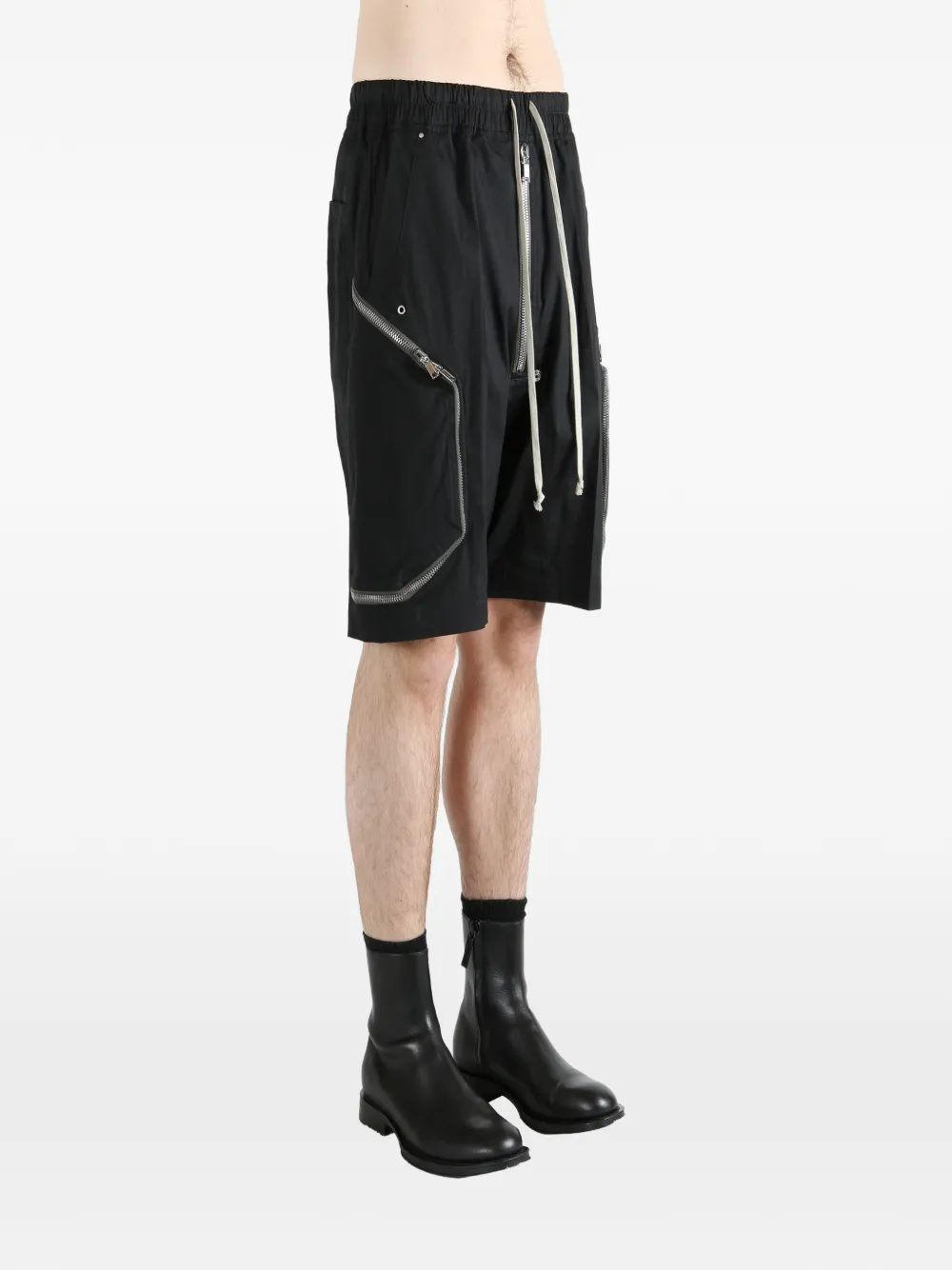 専用出品RICK OWENS ブラック Bela ショートパンツ Rick Owens Blixa Bela ジップポケット ショートパンツ | ブラック