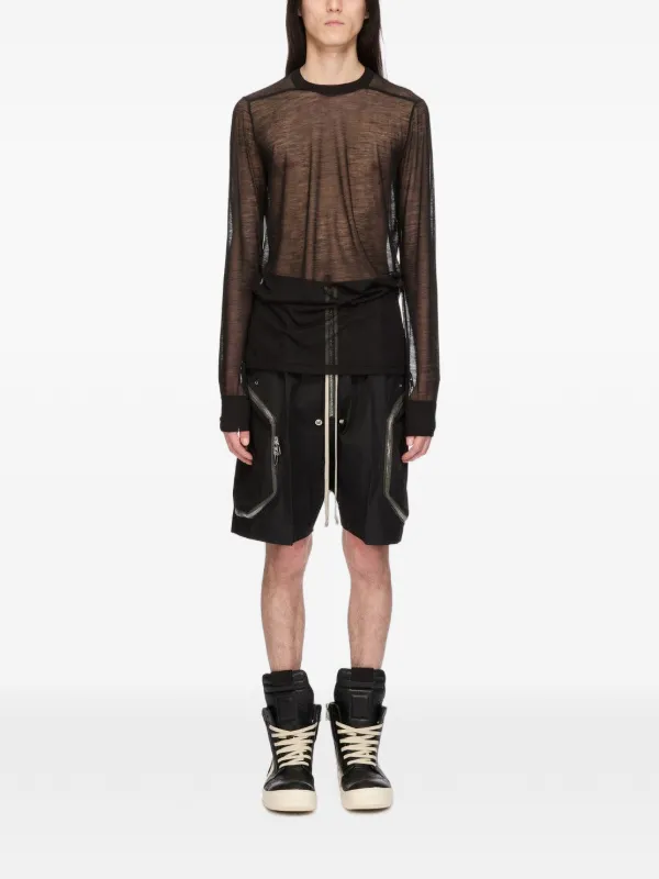 Rick Owens Blixa Bela ジップポケット ショートパンツ | ブラック
