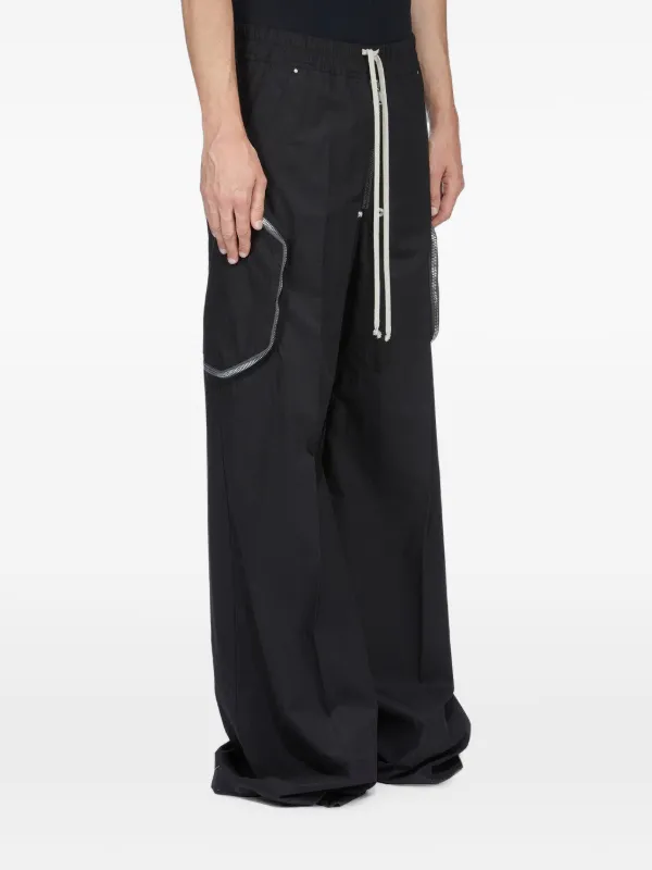 Rick Owens Temple Heizer Bela Pants In Cotton Poplin | Black