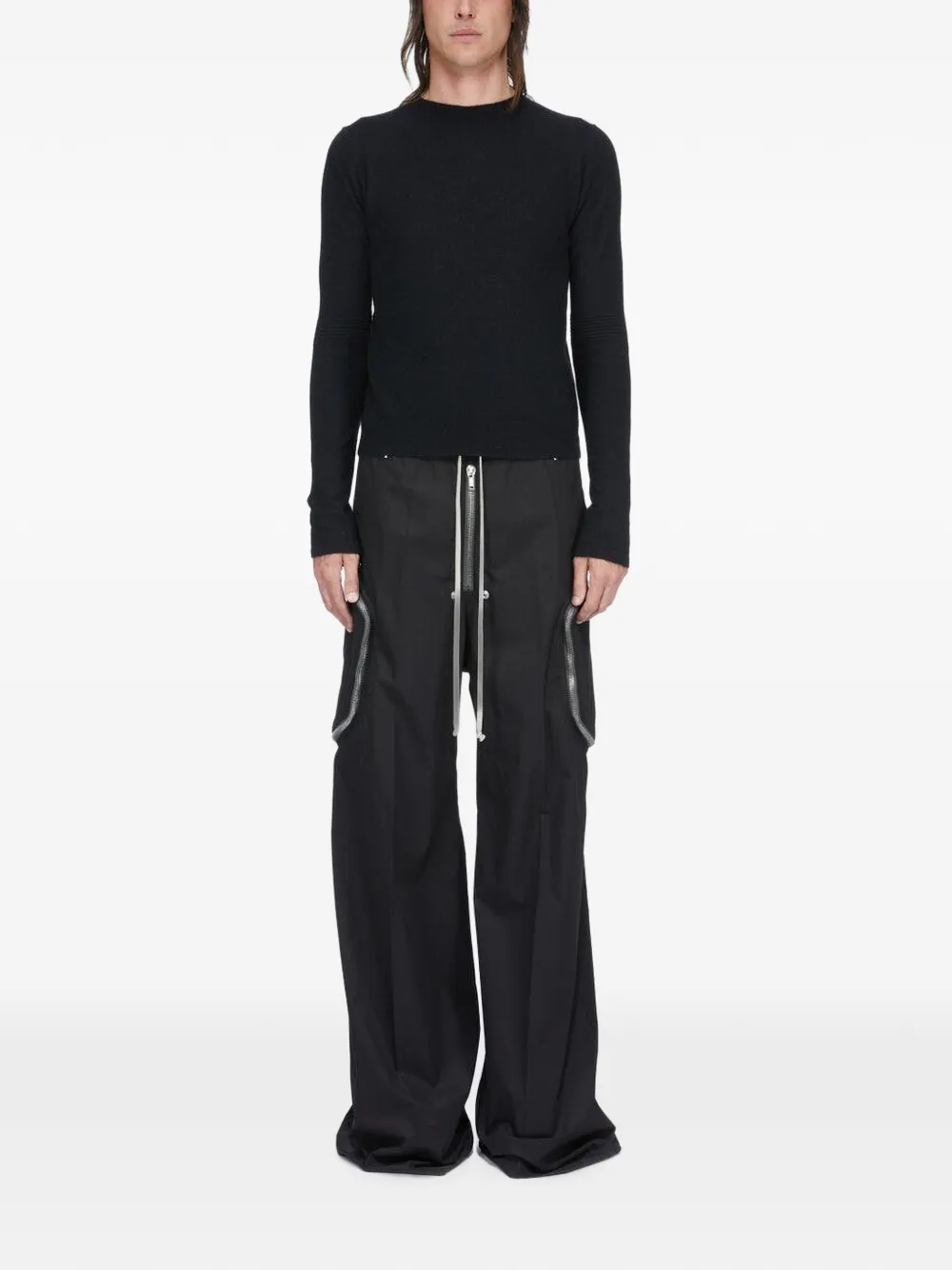 Rick Owens Blixa Belas broek met rits Zwart