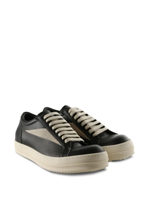 Rick Owens Vintage Leather Sneakers | Black | FARFETCH