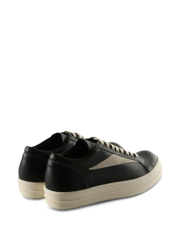 Rick Owens Vintage Leather Sneakers | Black | FARFETCH RO