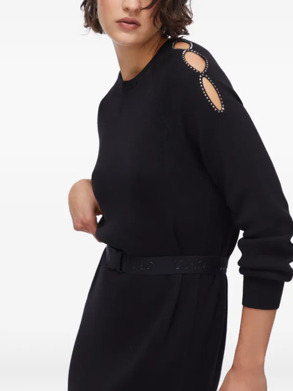 liu jo knit dress Liu Jo Abito Donna CA6349MS55N P9636 Gleam White (P9636) / M