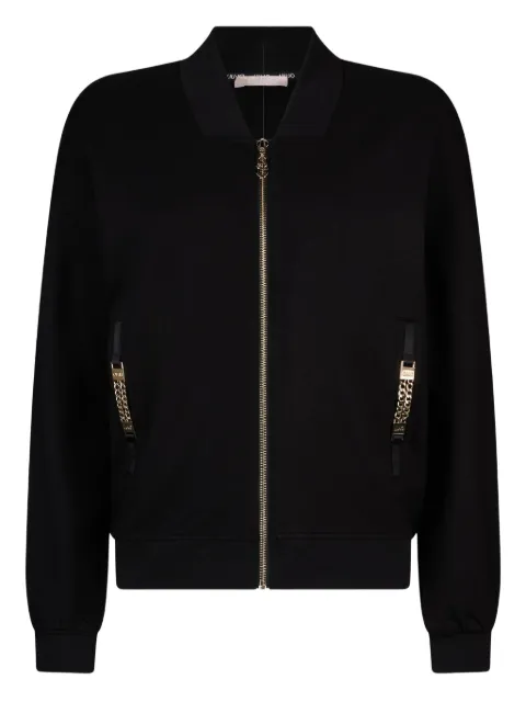 LIU JO chain-detail zip sweatshirt