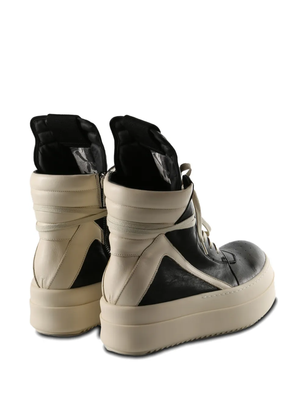 Rick Owens Mega Bumper Geobasket high-top panelled sneakers Zwart
