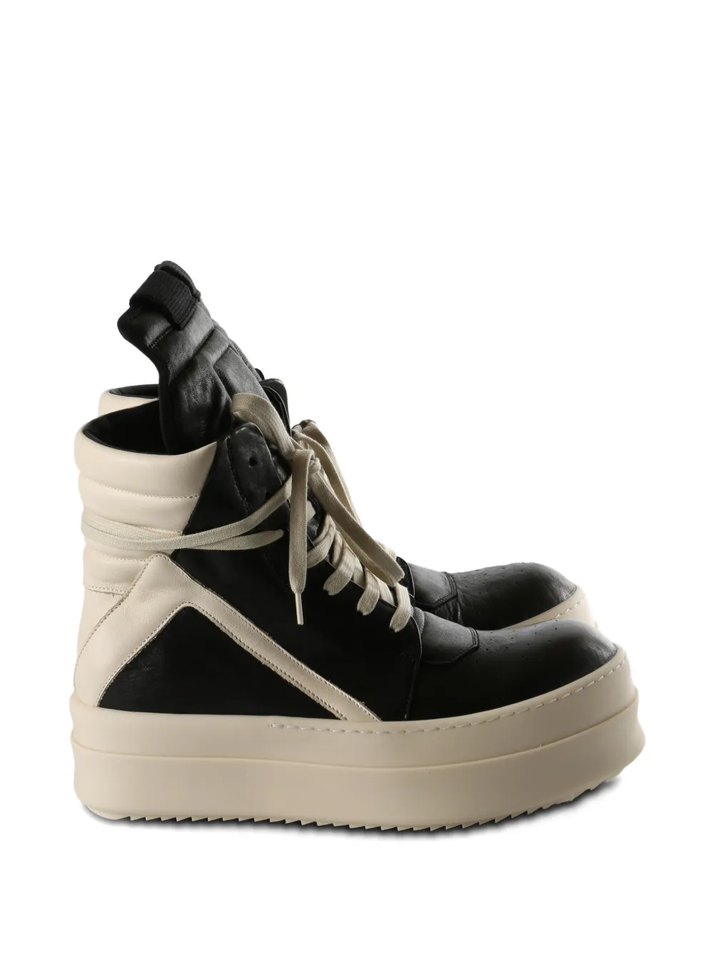 Rick Owens Mega Bumper Geobasket high-top panelled sneakers Zwart