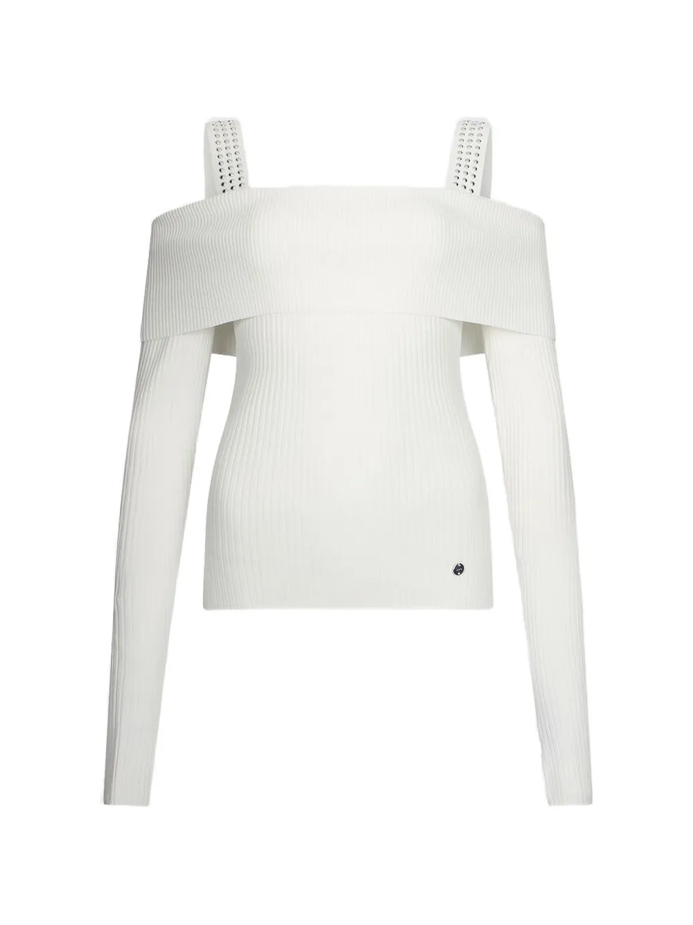 LIU JO Studded off-the-shoulder sweater