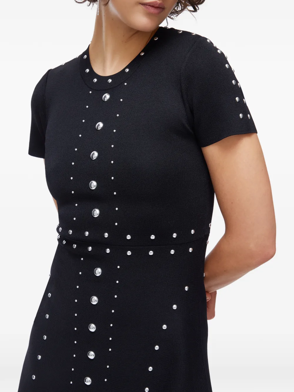 LIU JO Gebreide jurk met studs Zwart