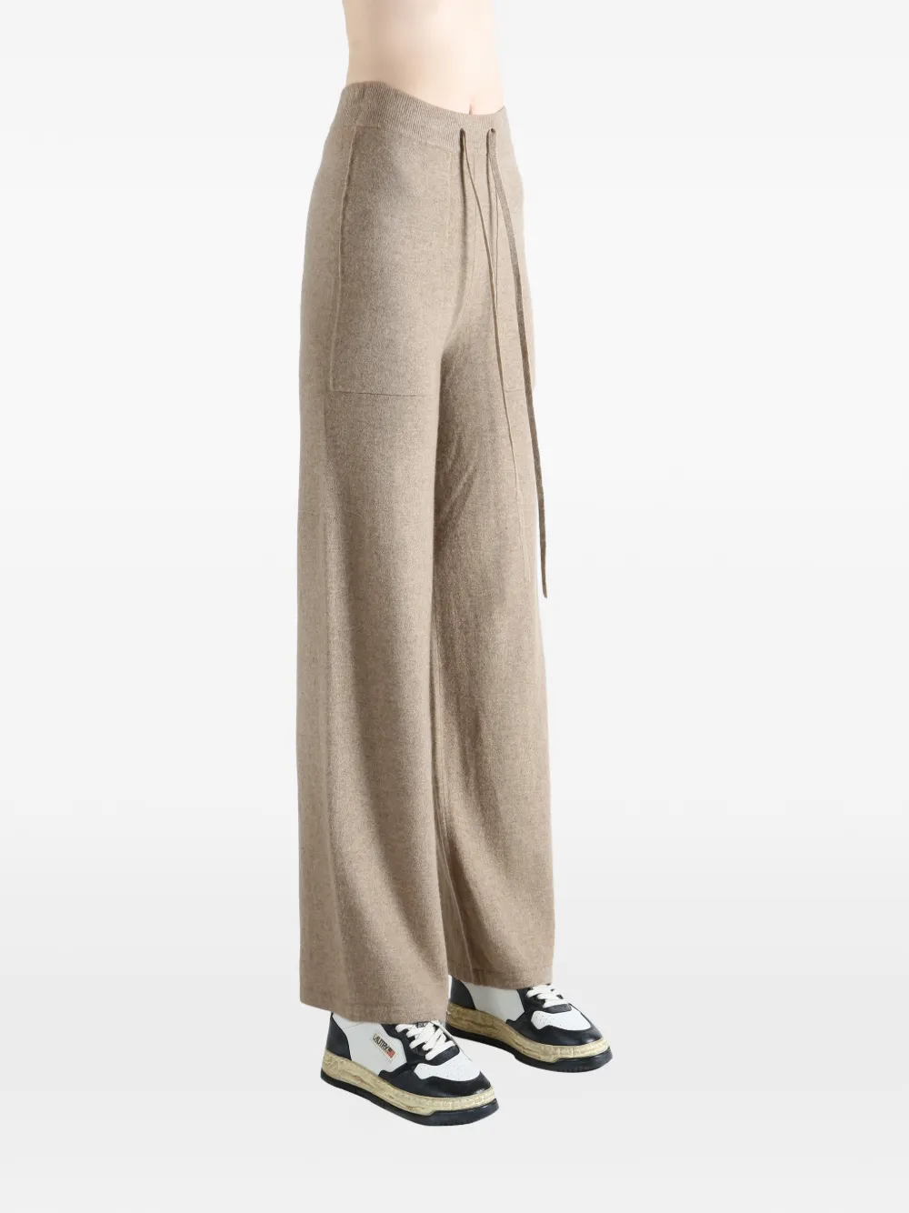 Uma Wang x 1436 drawstring knitted trousers - Beige