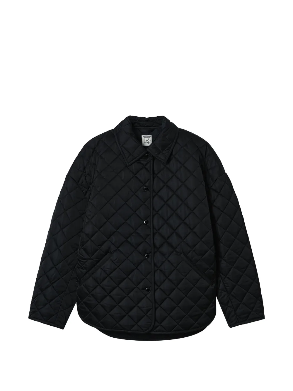 TOTEME collared quilted jacket - Nero