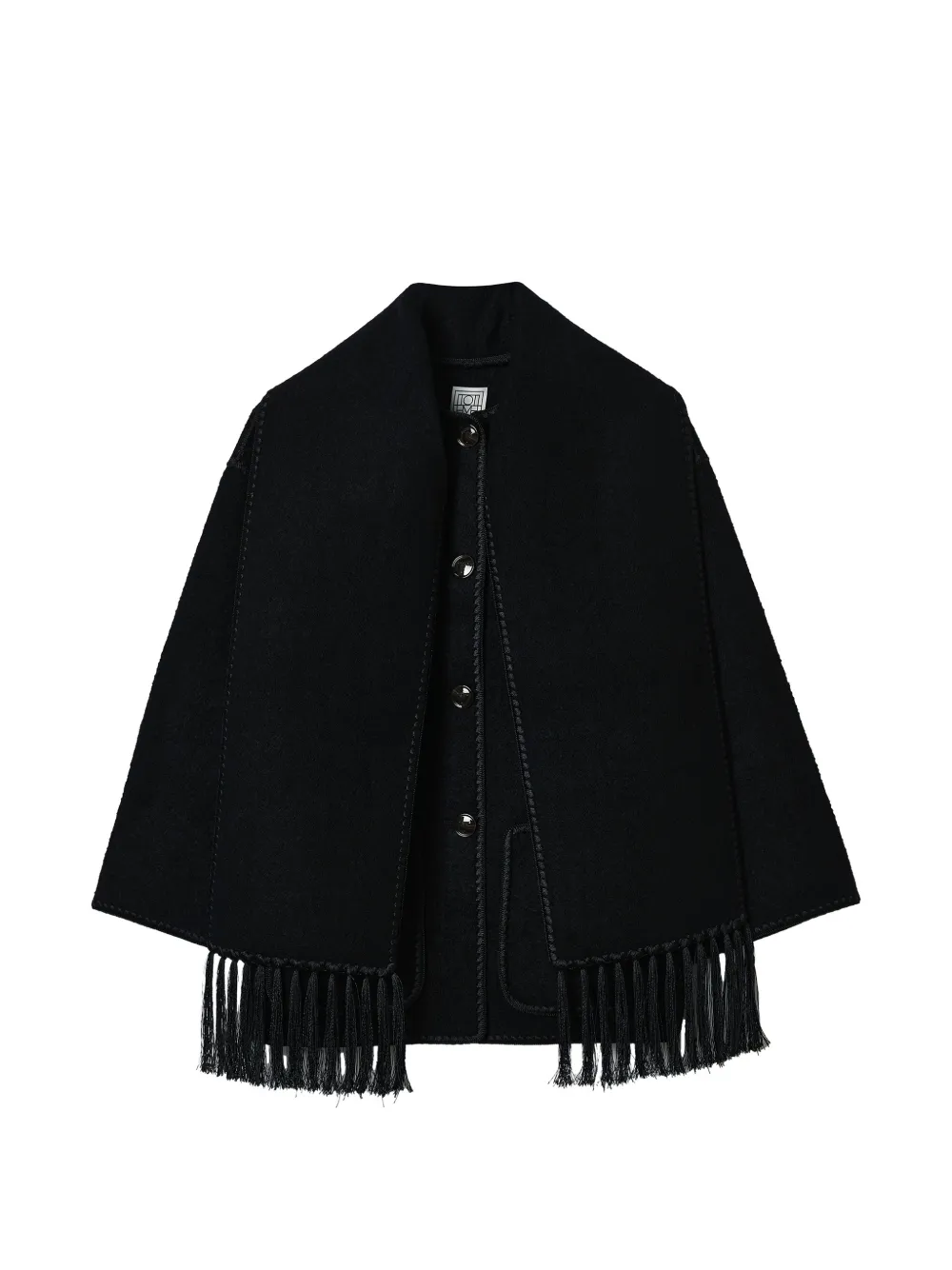 TOTEME attached-scarf jacket - Schwarz