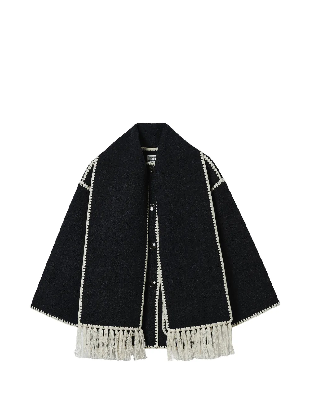 TOTEME attached-scarf jacket - Schwarz