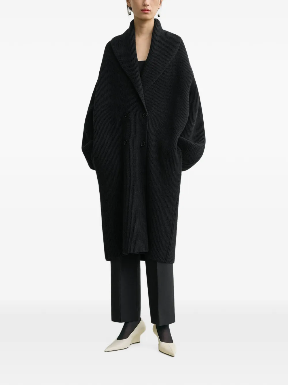 TOTEME Vestjas met dubbele rij knopen Zwart