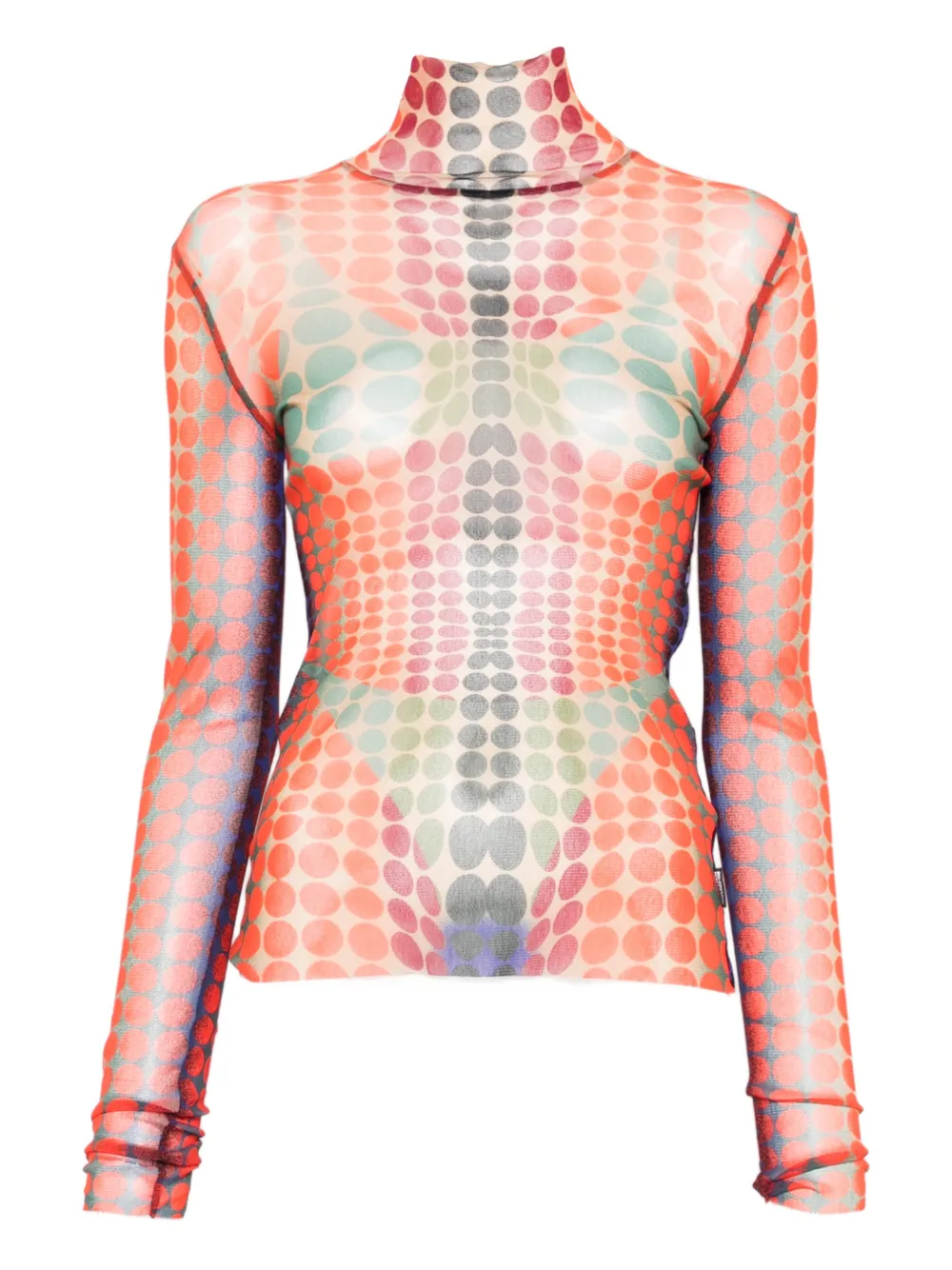 Jean Paul Gaultier patterned top - Arancione