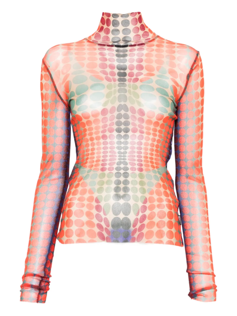 Jean Paul Gaultier patterned top - Arancione