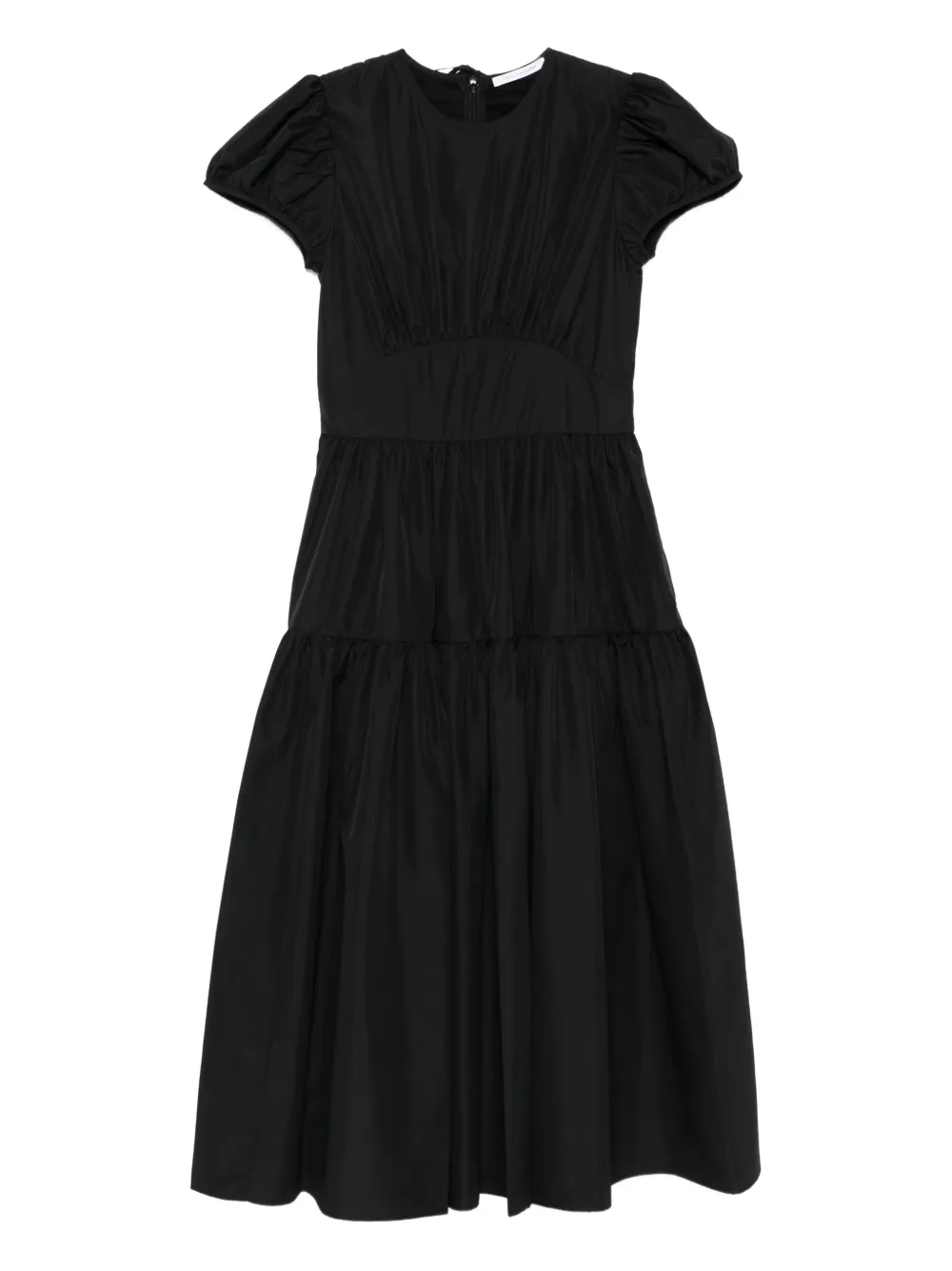 Cecilie Bahnsen tiered puff-sleeve dress - Schwarz