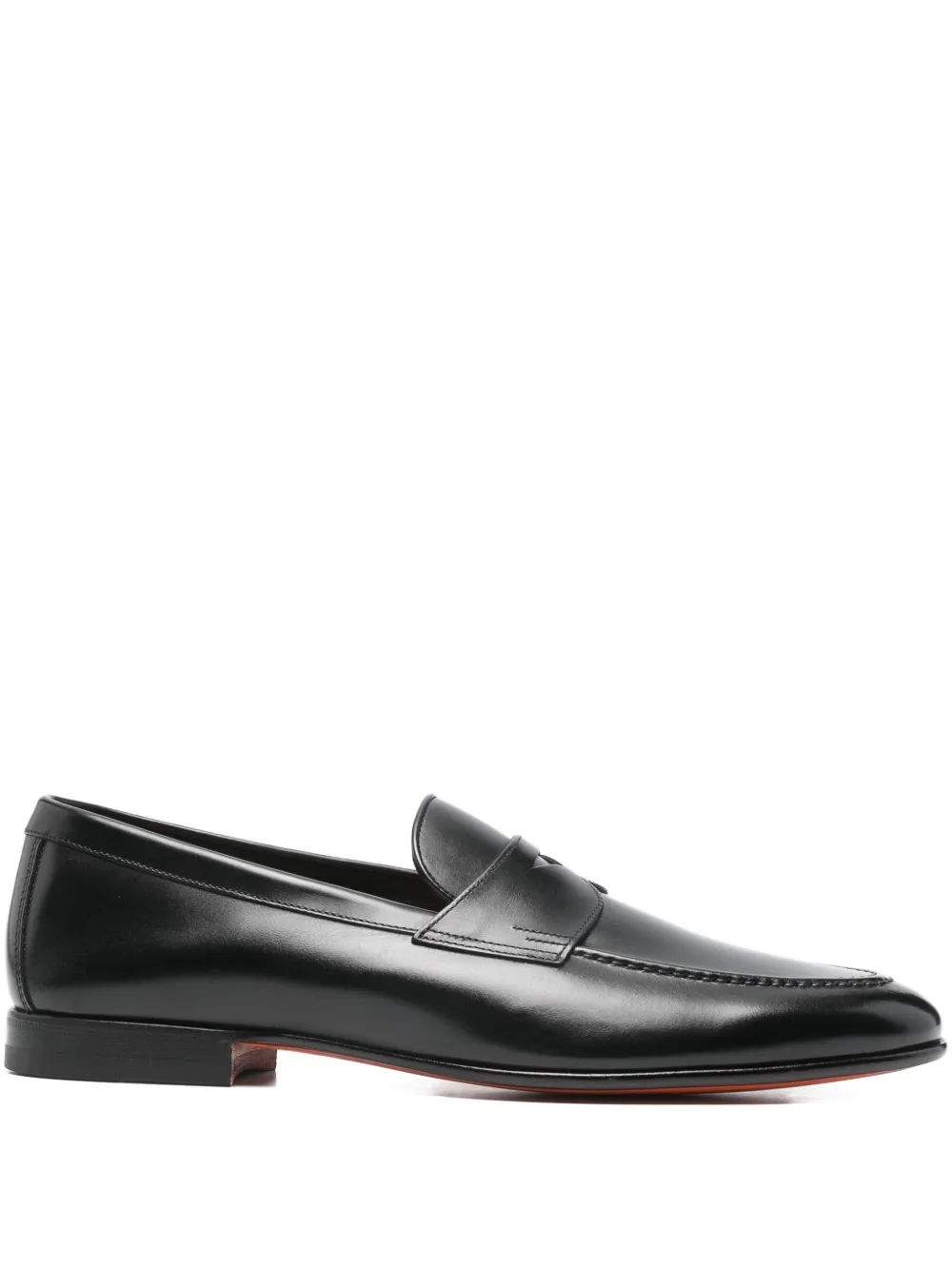 Santoni penny leather loafers - Schwarz