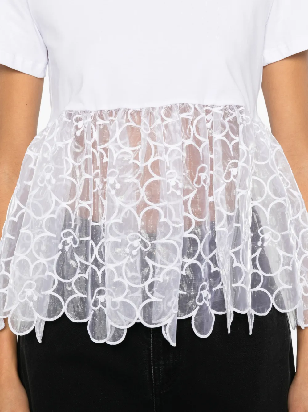 Cecilie Bahnsen T-shirt met kant Wit