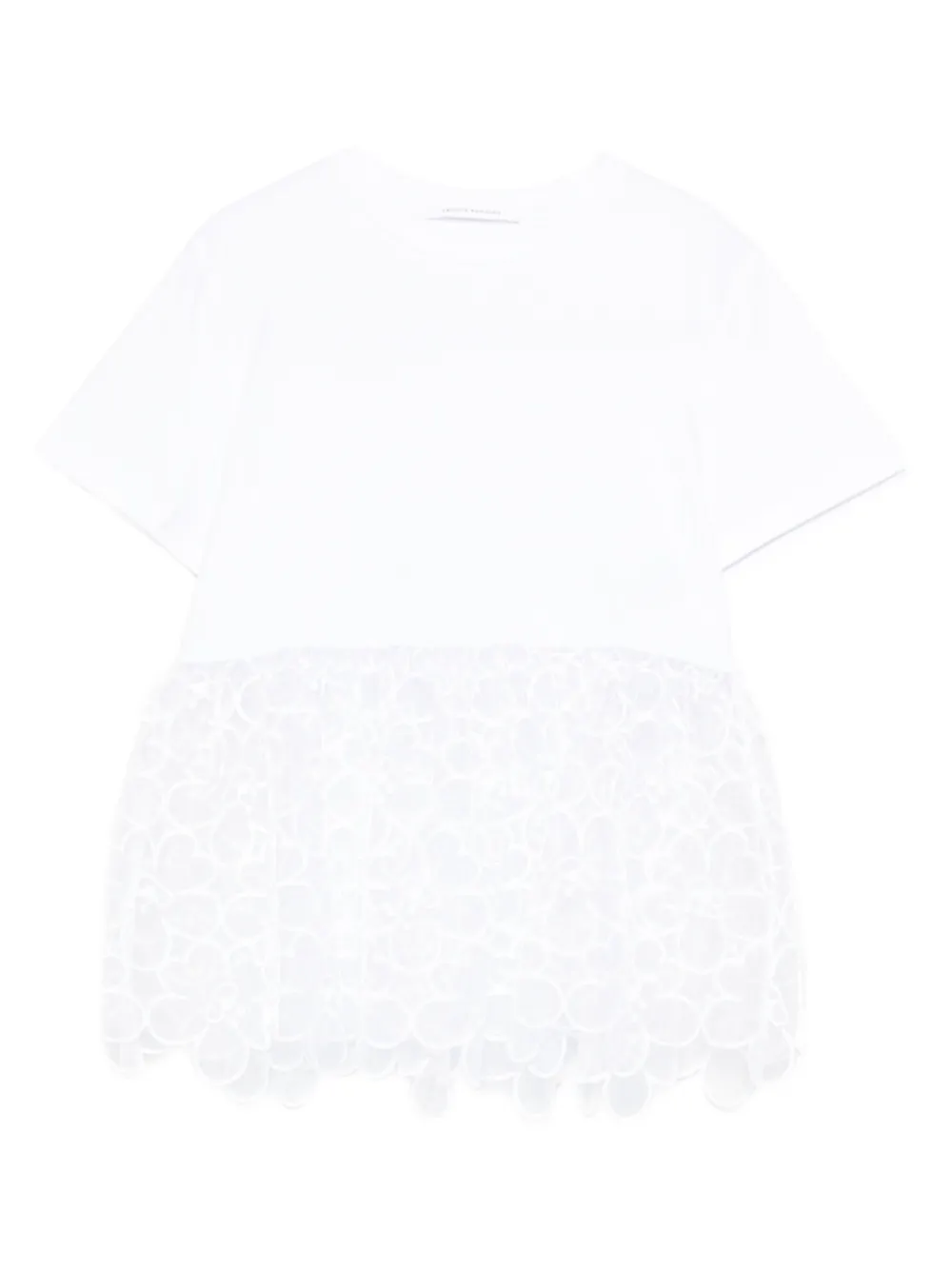 Cecilie Bahnsen Lace-detail T-shirt In White