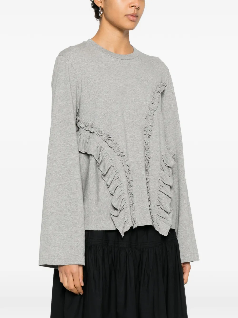 Cecilie Bahnsen ラッフル トップ | グレー | FARFETCH JP