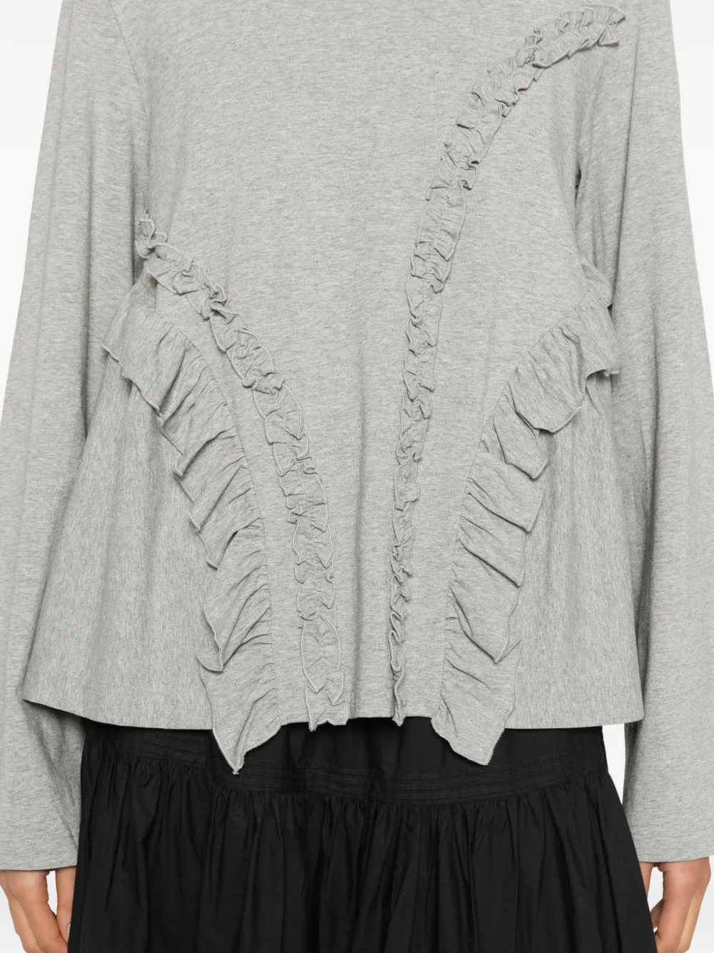 Cecilie Bahnsen ラッフル トップ | グレー | FARFETCH JP