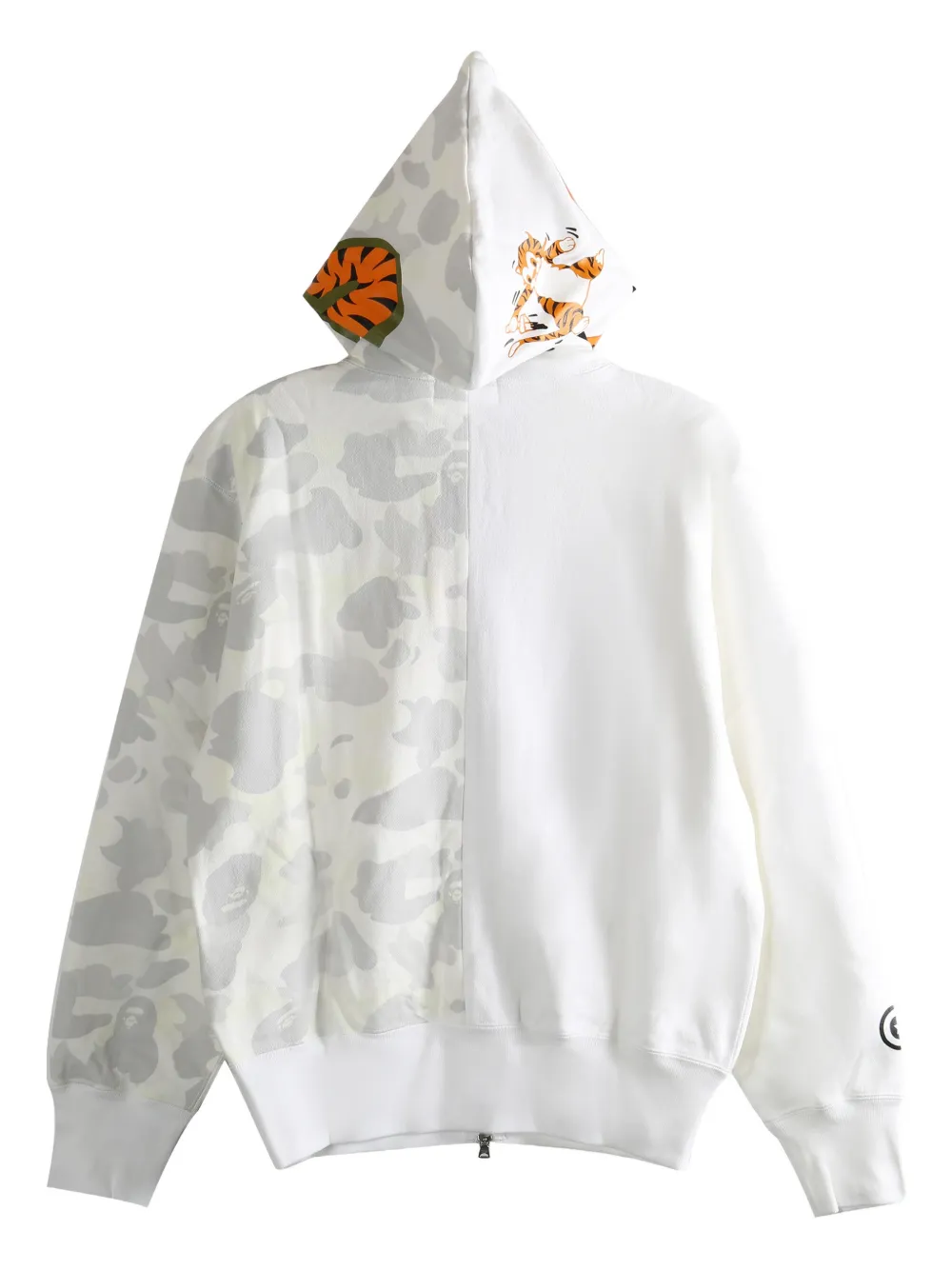 A BATHING APE tiger camo hooded sweatshirt - Wit