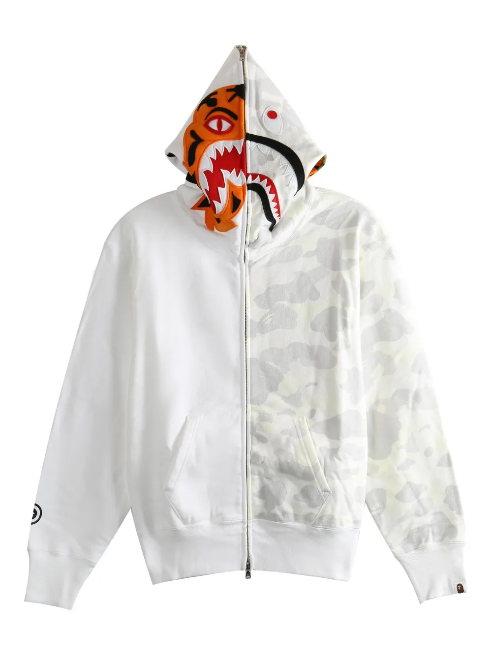 A BATHING APE® tiger camo hooded sweatshirt - Weiß