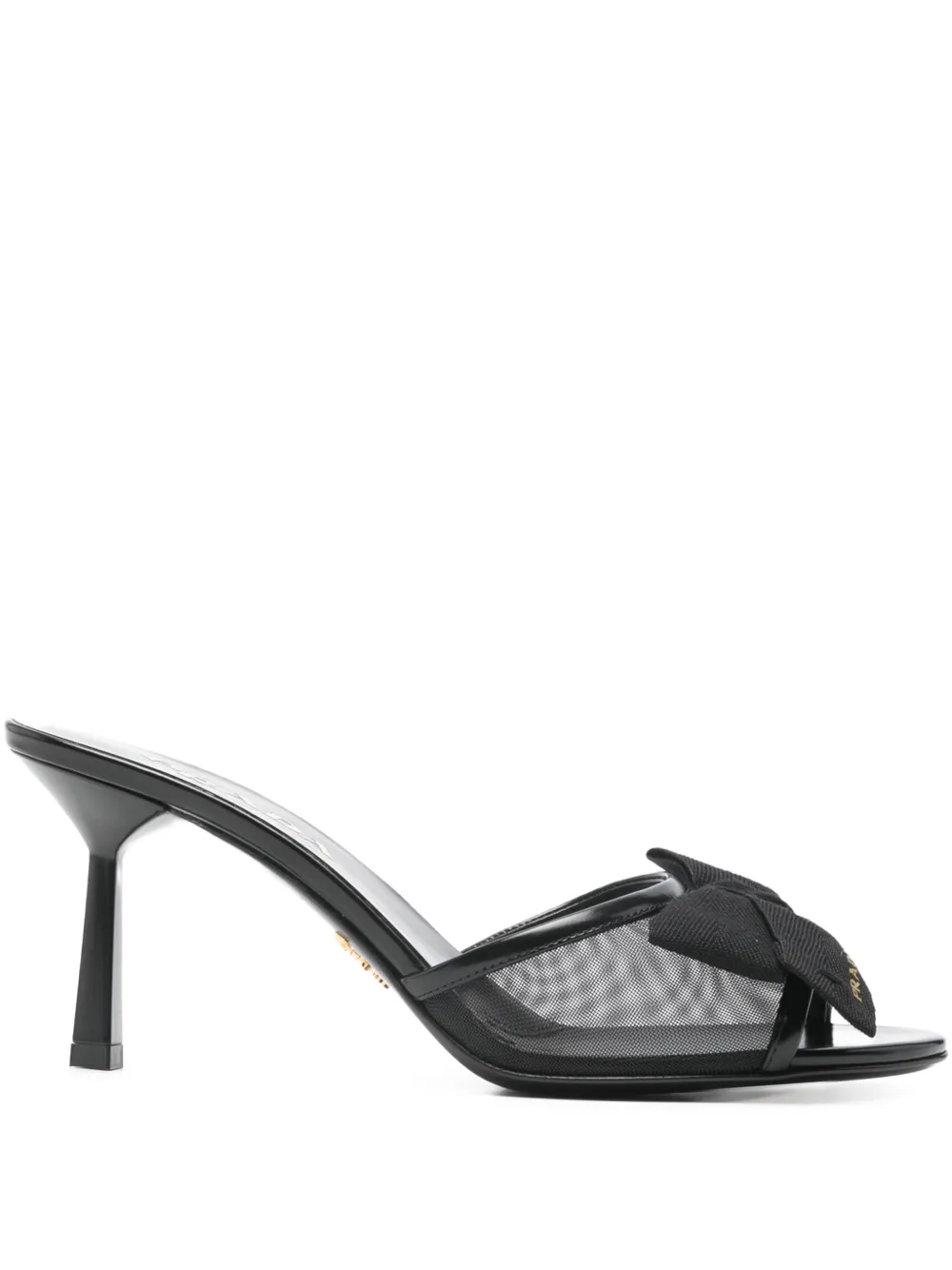 Prada bow mesh sandals | Black | Image 1