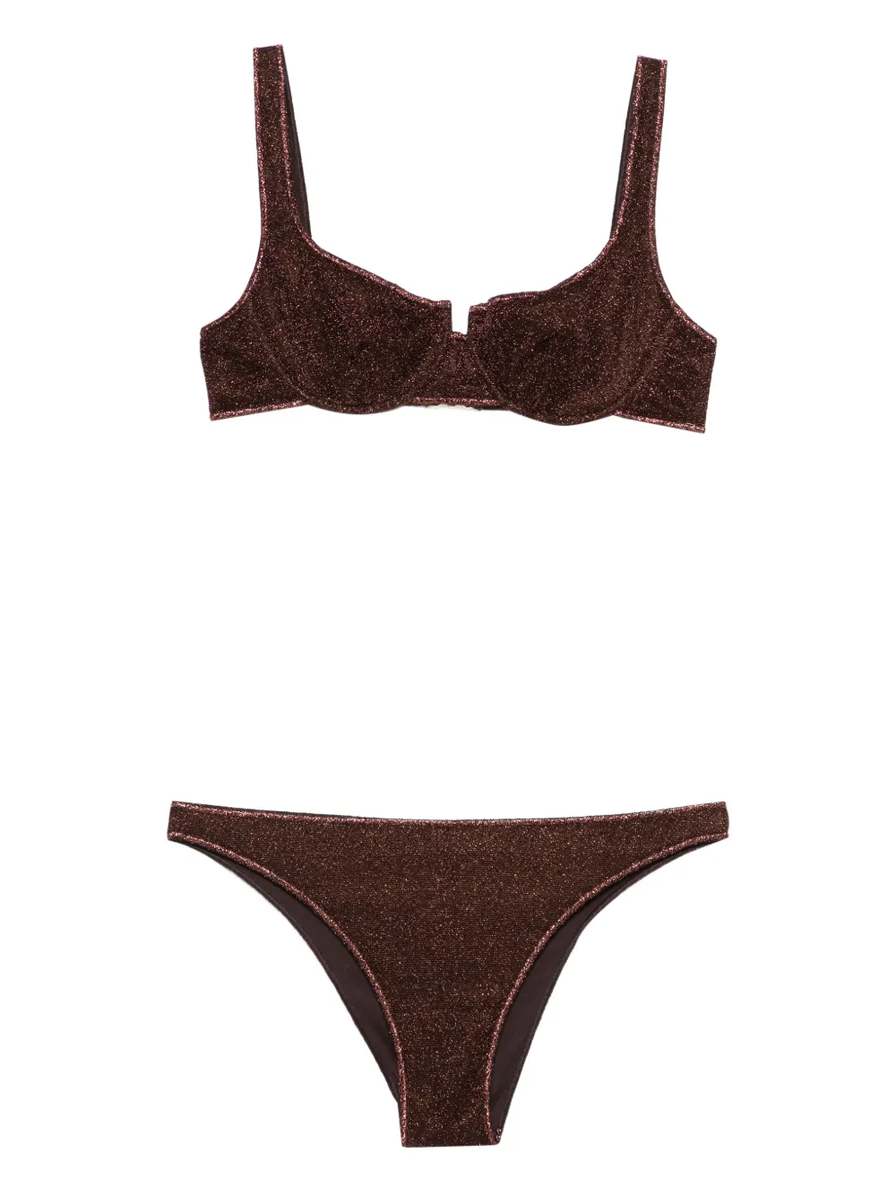 Oséree glitter bikini - Marrone