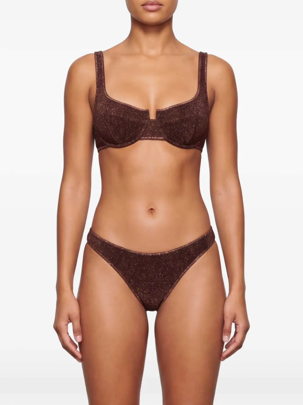 Oséree Bikini met glitters Bruin