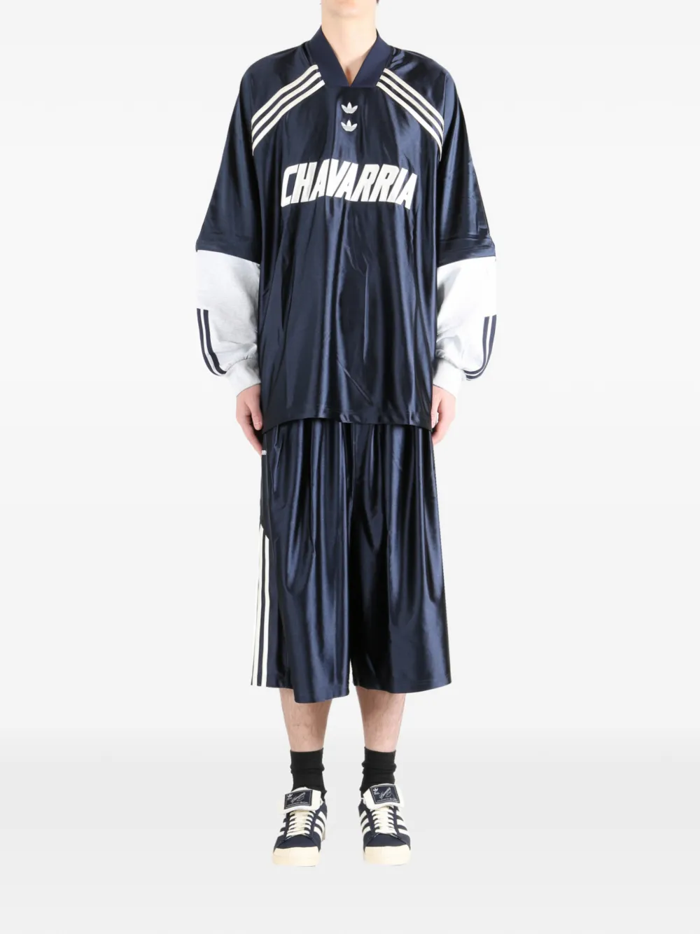 Adidas x Willy Chavarria Dazzle long-sleeve T-shirt - Blauw