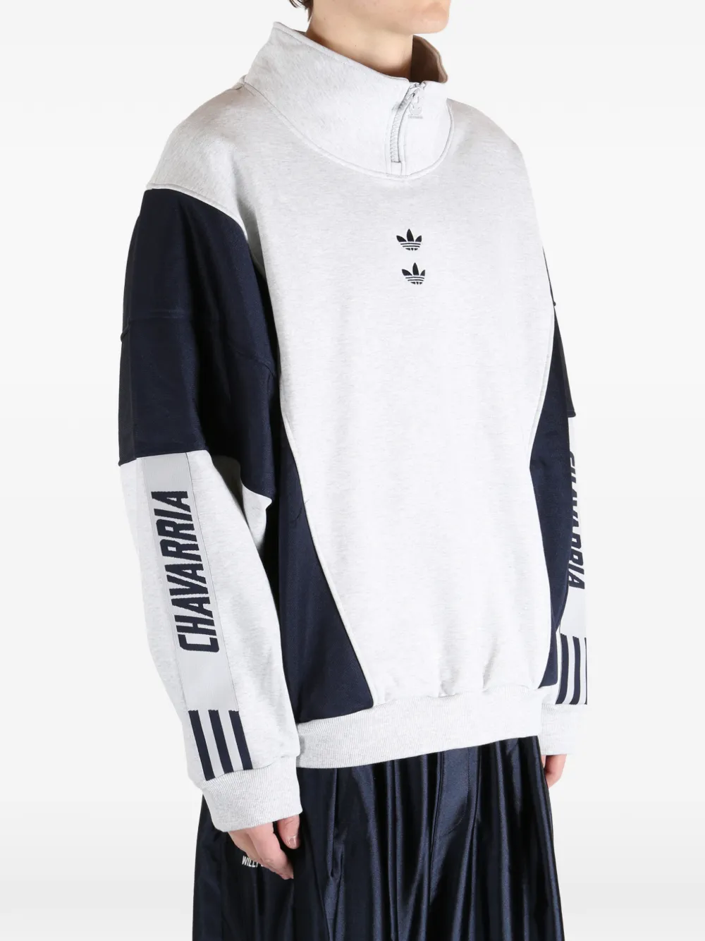 Adidas x Willy Chavarria Watsonville mock-neck sweatshirt - Grijs