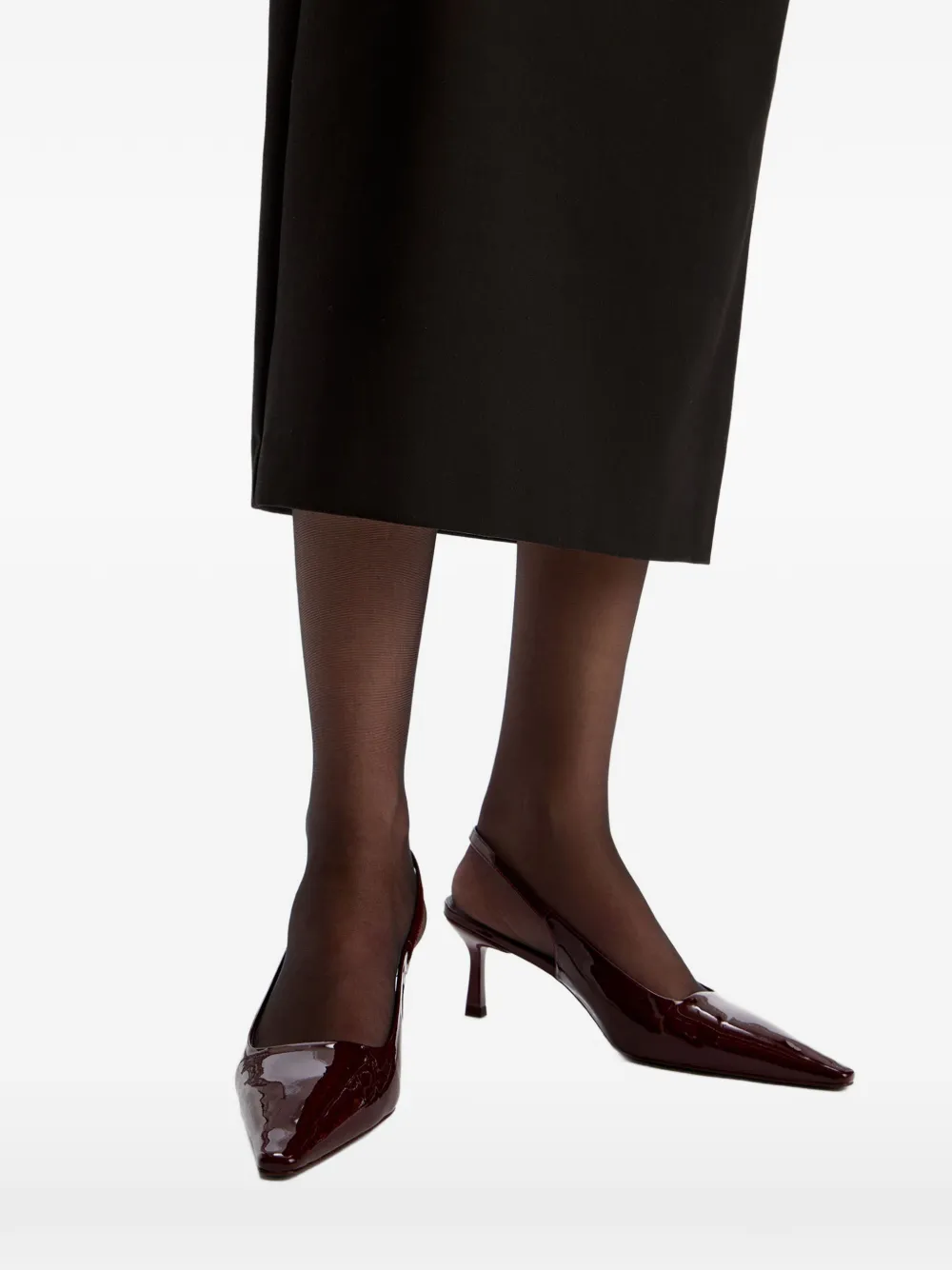 12 STOREEZ Lakleren slingback pumps Rood