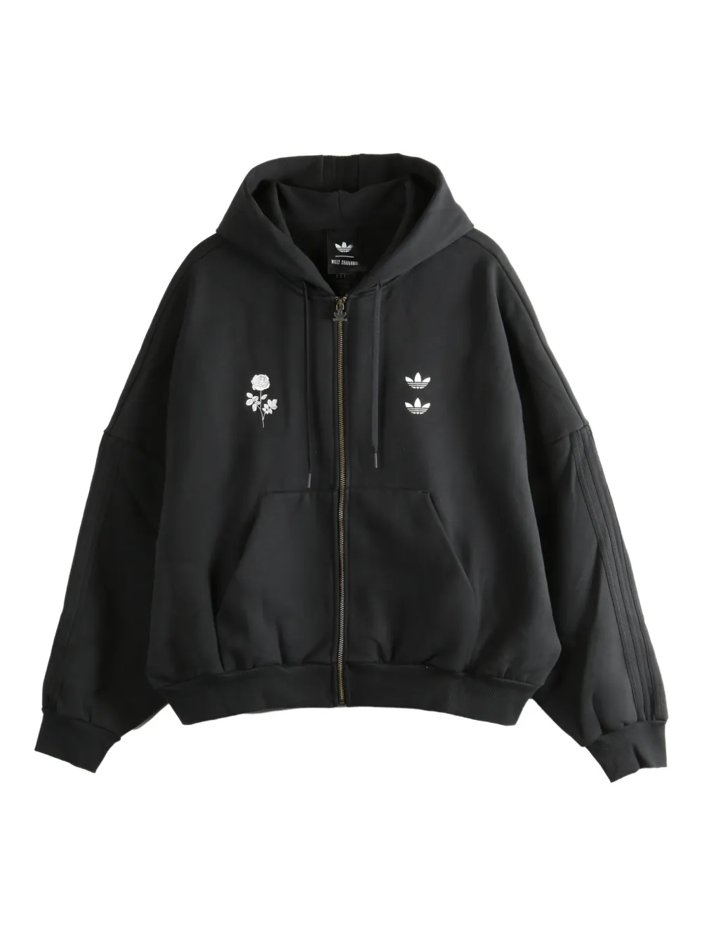 adidas x Willy Chavarria zip-up hoodie - Nero