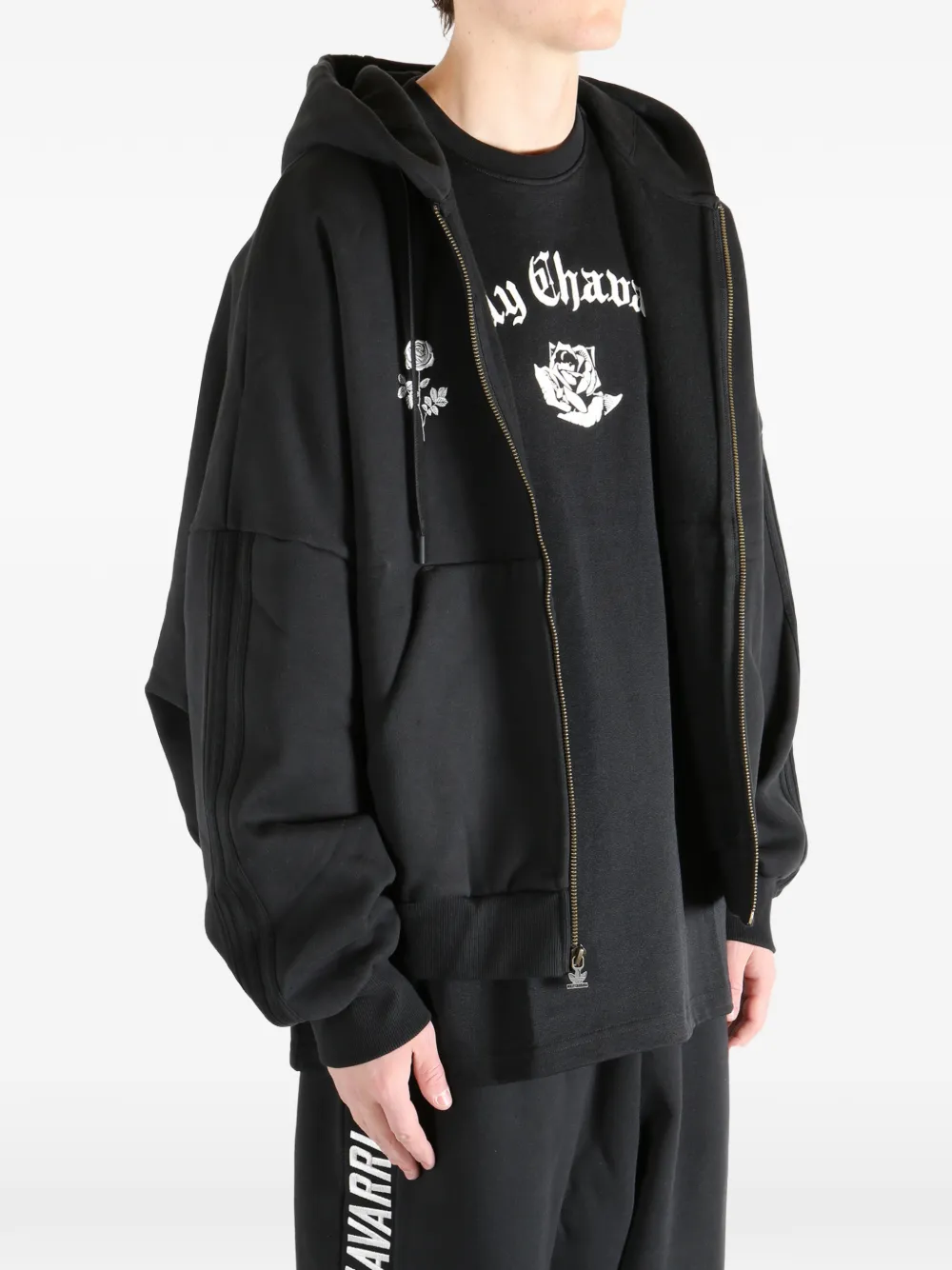 adidas Willy Chavarria ジップパーカー　XL Adidas x Willy Chavarria zip-up Hoodie | Black | FARFETCH