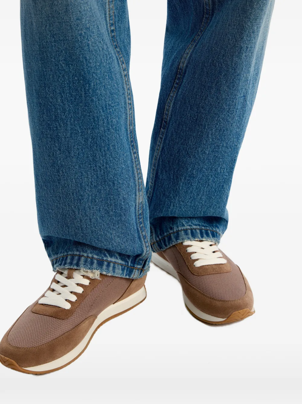 12 STOREEZ Sneakers met vlakken Bruin