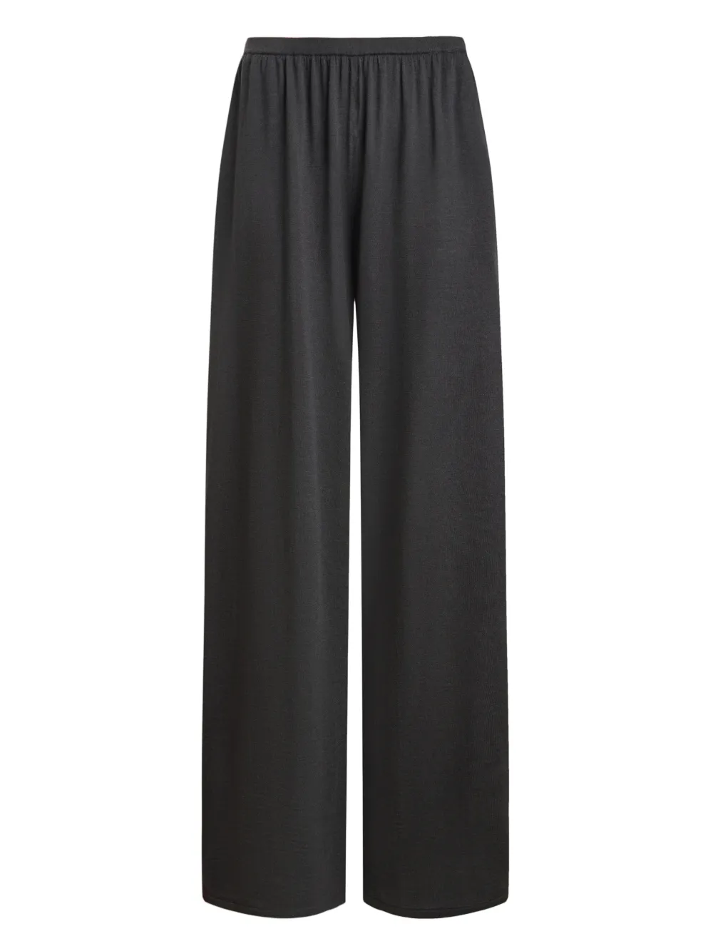 12 STOREEZ Pantaloni a palazzo con vita elasticizzata - Grigio