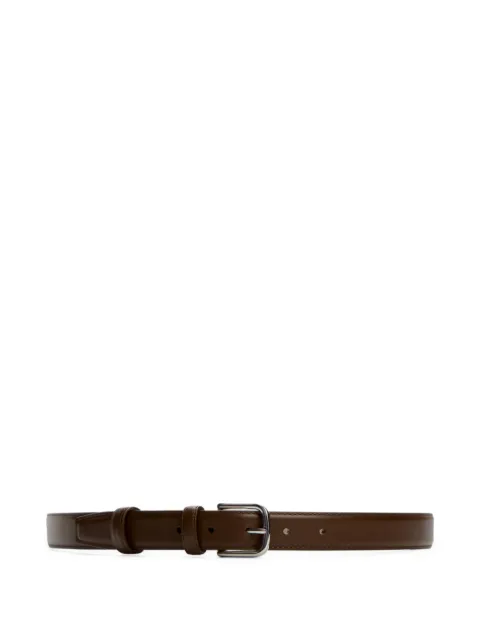 12 STOREEZ square-buckle leather belt