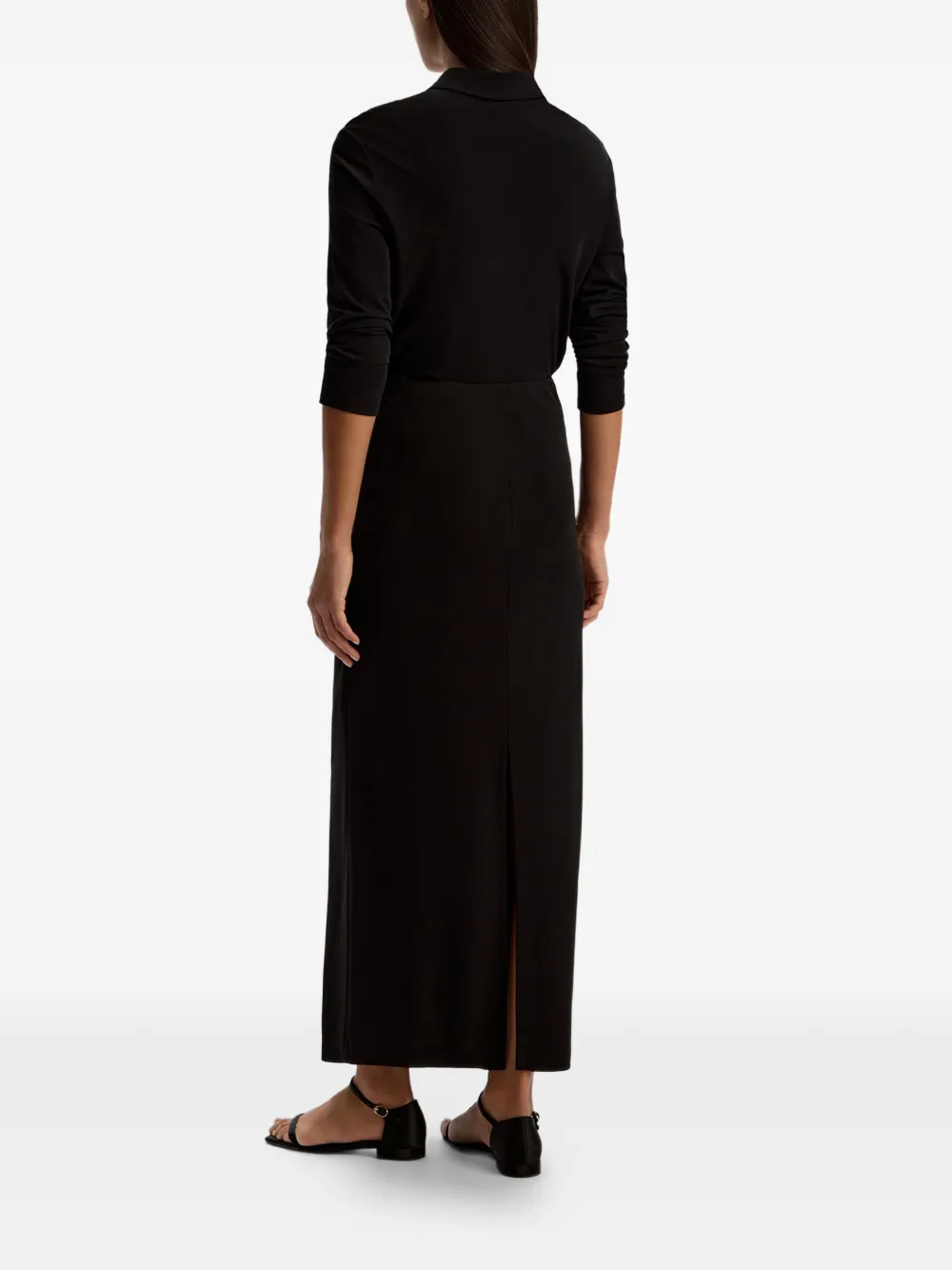 12 STOREEZ Maxi-rok met zijsplit Zwart