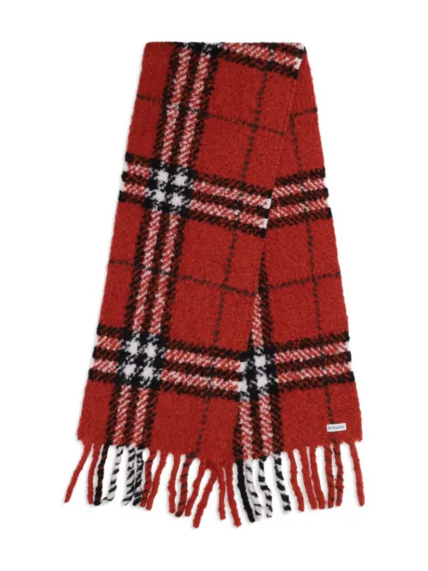 Burberry fringed checked scarf