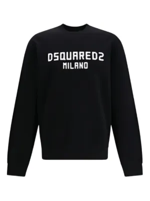 DSQUARED2 プリント クルーネック トップ | ブラック | FARFETCH JP
