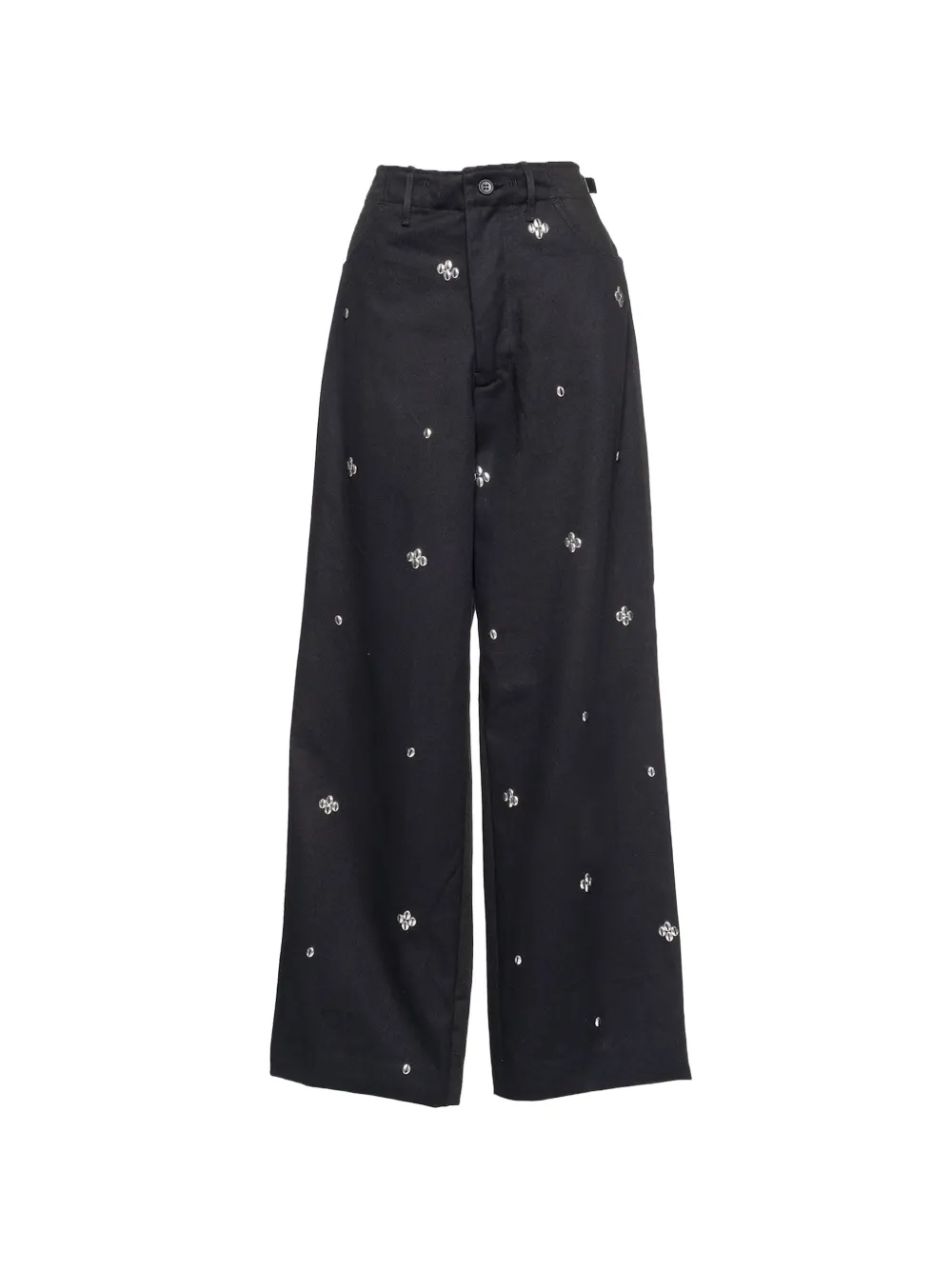 Muller Of Yoshiokubo Metal Beans embellished straight-leg trousers - Nero