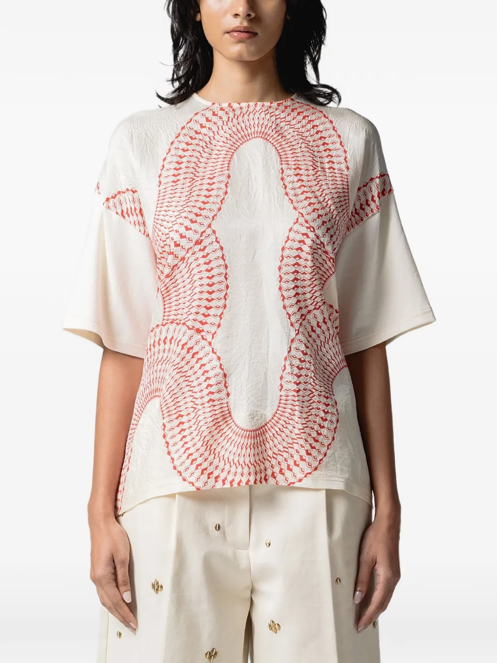 Muller Of Yoshiokubo Radiall printed open-back T-shirt · One Size