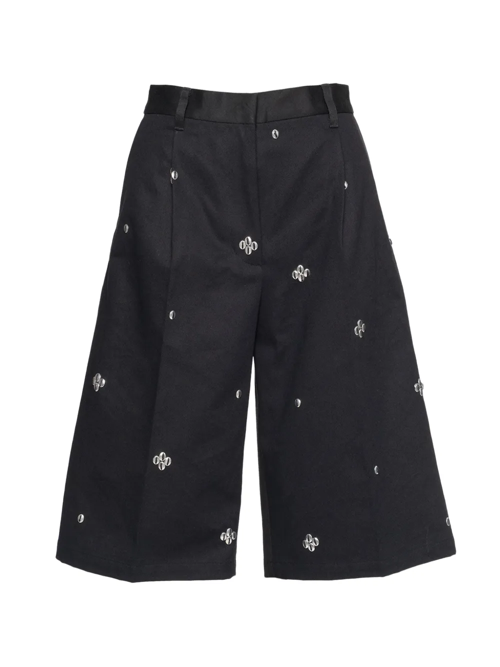 Muller Of Yoshiokubo Metal Beans embellished pleated shorts - Nero