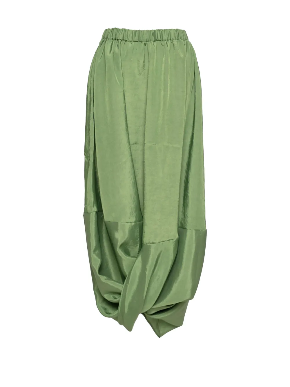 Muller Of Yoshiokubo draped balloon maxi skirt - Verde
